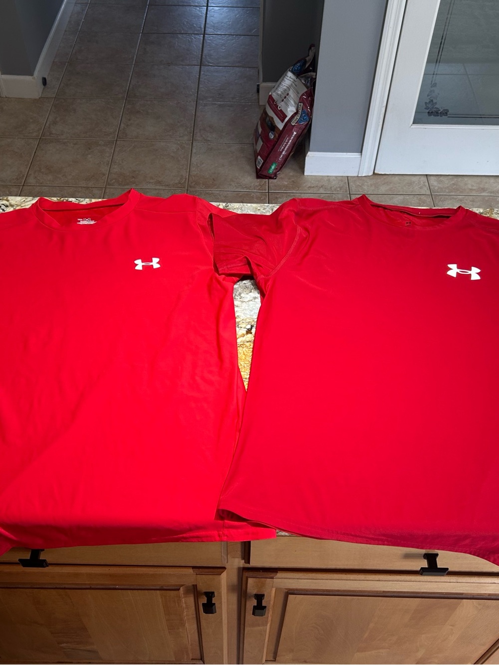 Under Armour Red Short Sleeve Athletic Tees - Pair